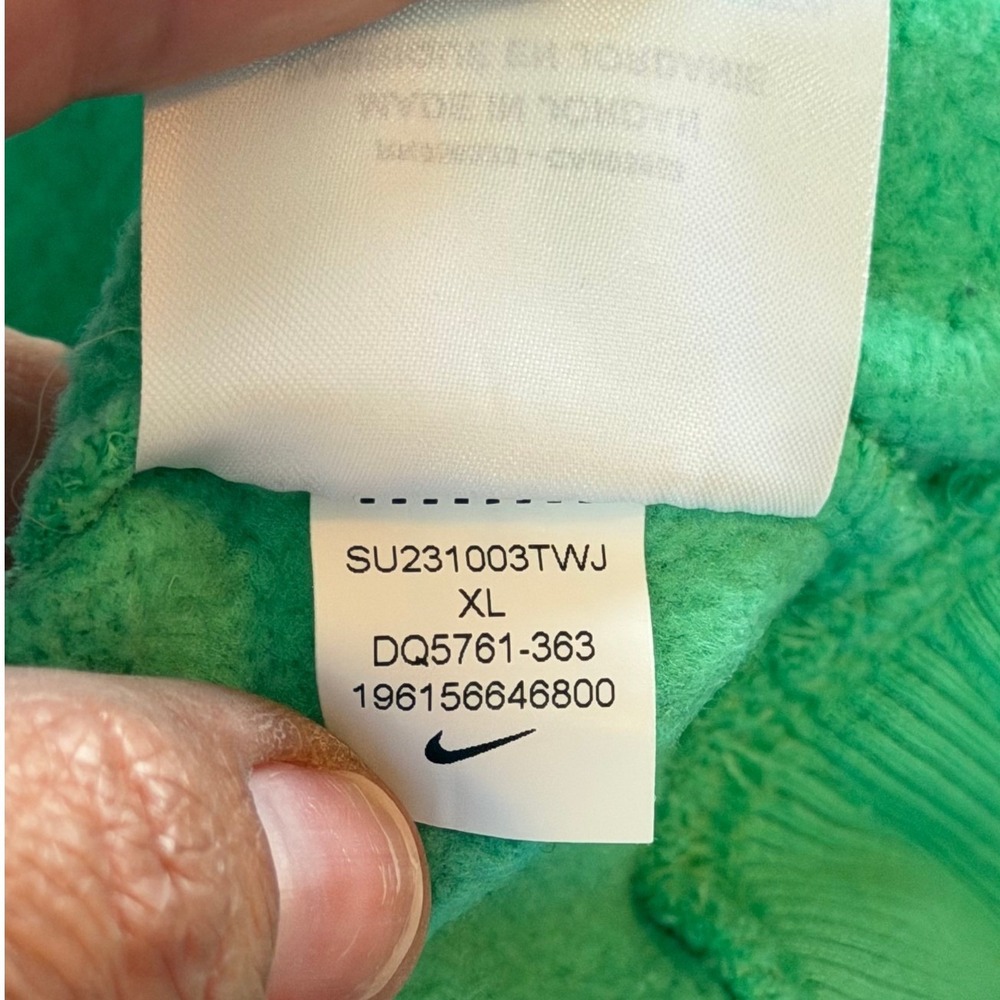 Nike Phoenix Fleece Over-Oversized Crewneck Sweatshirt Lucky Green DQ5761-363 XL - Picture 5 of 5